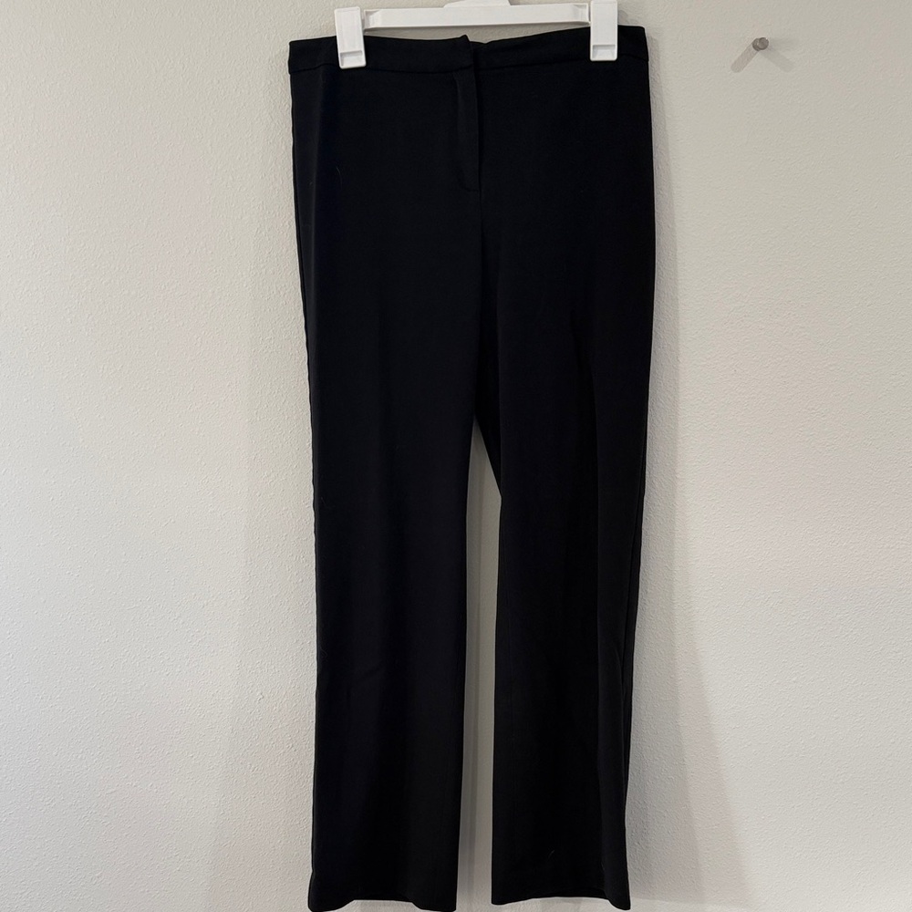 Classic Straight-Leg Black Slacks